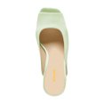 thumbnail image 4 of XYD Women Chic Square Peep Toe Mules Slip on Chunky Block High Heels Shopping Daily Dressy Slide Sandals Size 7 Green, 4 of 4