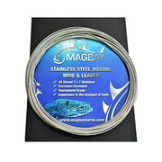 MagBay Lures 49 Strand Cable 7x7 Stainless Steel Fishing Wire Leader Kit w/10 crimps - 30ft 280 lbs