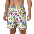 thumbnail image 2 of Uemuo Doodle Fruits Pattern Mens Swim Trunks Quick Dry Board Shorts with Mesh Lining, Stretch Beach Shorts Quick Dry No-Chafing Board Shorts-3X-Large, 2 of 9