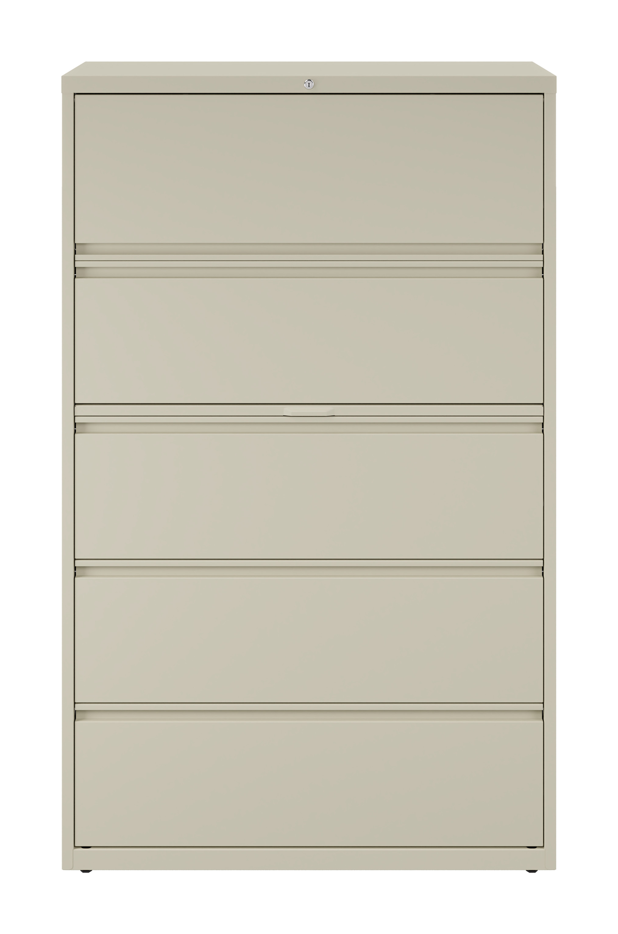 Hirsh 42 inch Wide 5 Drawer Metal Lateral File Cabinet for Home and Office, Holds Letter, Legal and A4 Hanging Folders, Putty - image 2 of 10