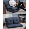 thumbnail image 5 of Bean Bag Bed Folding Sofa Bed Floor Mattress for Adults, Thick Floor Sofa with 5 Adjustable Positions, Folding Floor Sofa Bed Chair with Washable Cover for Bedroom Living Room, 5 of 9