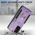 thumbnail image 6 of Nalacover For Samsung A13 5G Case Ring Holder Kickstand with Credit Card Holder, Back Flip Premium Leather Magnetic Clasp Removable Wirst Hand Strap Cover For Samsung Galaxy A13 5G, Purple, 6 of 15