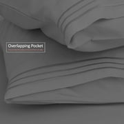 Nestl Pillow Cases, 1800 Series Luxury Soft Microfiber Queen/Standard Pillow Cases Set of 2 (20x30), Breathable & Easy Care Pillow Covers, Charcoal Grey
