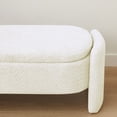 thumbnail image 2 of Kossmai Oval Lamb Fleece Fabric Storage Bench 47.24"L, 2 of 5