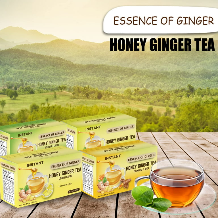 Essence Of Ginger Natural Honey Ginger Turmeric Tea - 20 Packets