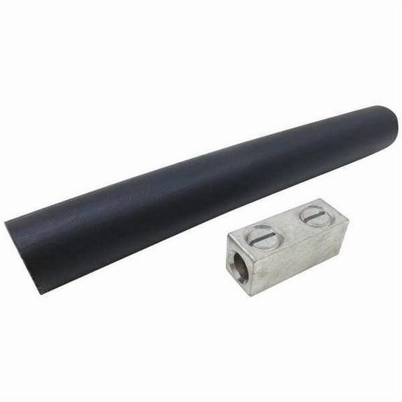 ideal Underground Splice Kit, Aluminum Body, Steel Contact, Black, 600 V, 8 AWG, 2 AWG