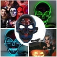 thumbnail image 4 of Face Shield Halloween Scary Full Face Guard LED Luminous Skeleton Head Party Cosplay Prop, Blue, 4 of 6