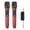 Red, variant on HAHUT 1 Pack 2.4G Wireless Microphone, Rechargeable Wireless Microphones with Receiver Dual Handheld MIC for Singing, Speech, Wedding, Church, Speaker, PA System (Gold)