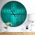 thumbnail image 2 of DesignArt Turquoise Holy Cross Large Wall Clock, 2 of 2