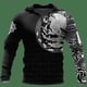 thumbnail image 3 of Sudadera con capucha con estampado 3D de la bandera de México y emblema nacional para hombre, sudadera de manga larga con estampado mexicano azteca, ropa de calle, 3 of 5