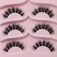 thumbnail image 3 of False Eyelashes Natural Appearance False Eyelashes Daily Strip Cross Transparent Band Thick Eyelashes Eyelash Invisible thin band delicate eye makeup, 3 of 5