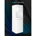 thumbnail image 6 of Muhub Cold & Hot Water Cooler Dispenser, White Bottom Loading Water Cooler Dispenser, Holds 3 or 5 Gallon Bottle, Anti-Scalding Design and Storage Cabinet, Child Safety Lock for Home, Office Use, 6 of 8