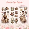 thumbnail image 2 of Rub on Transfer Decals for Furniture Crafts 6"x12" 3Pcs Waterproof UV Transfer Decals Sticker for Dresser Glass Porcelain Paper Wood Cloth Decor(Vintage Victorian Lady) Colorful, 2 of 9