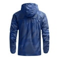 thumbnail image 3 of CHEEREAM Rain Jacket for Men Lightweight Waterproof Packable Jacket Hiking Travel Outdoor Windbreaker Raincoat with Hood Blue L, 3 of 8