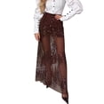 thumbnail image 2 of Women's Two Layer Sequin Tulle Skirt, High Elastic Waist Mesh Overlay Skirt with Bodycon Shorts Inside, Party Maxi Skirt for Evening, Prom and Formal Events Wine L, 2 of 9