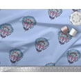 thumbnail image 3 of Soimoi Cotton Voile Fabric Leaves & Floral Block Print Sewing Fabric Yard 56 Inch Wide, 3 of 3