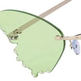 thumbnail image 3 of Única mariposa Gafas de terre Mujeres Sin montura Rhinestones Gafas Gafas Gafas de terre para mujeres niñas libre Playa , Verde Macarena Gafas de sol de mujer, 3 of 6