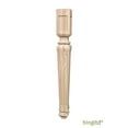 thumbnail image 2 of BingLTD - 30" Tall Unfinished Rubberwood Dining Table Leg with Grooves- 1 PC (TL30351-G-RW-UNF), 2 of 5
