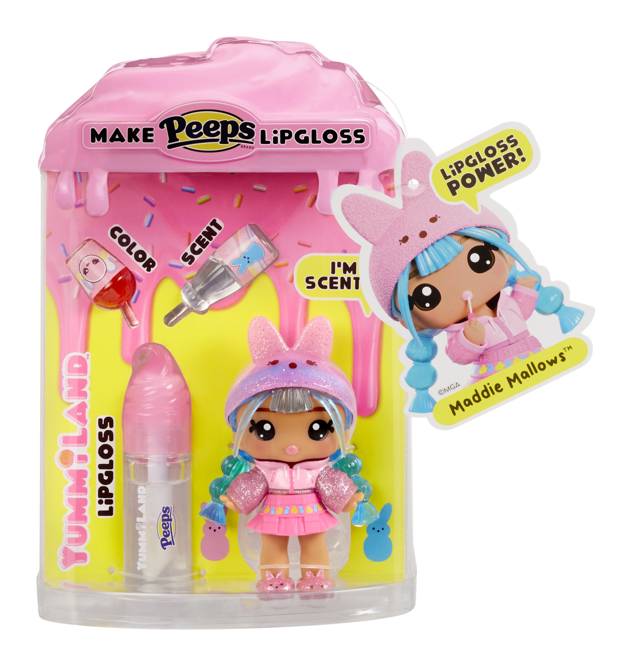 Lalaloopsy Silly Hair Doll Confetti Carnivale with Pet Cat Pink