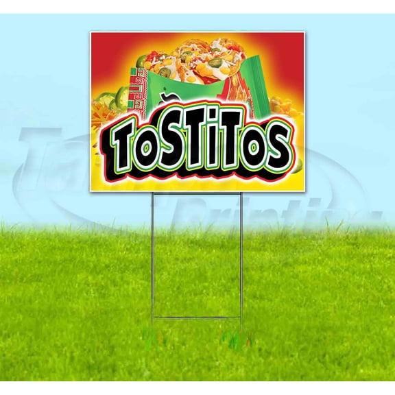 Tostitos (18" x 24") Yard Sign, Includes Metal Step Stake