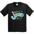thumbnail image 3 of Inktastic Hooked on Jesus Christian Youth T-Shirt, 3 of 5