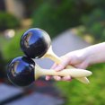 thumbnail image 4 of Par de Maracas de percusión Abanopi instrumento musical de madera maciza, 4 of 7