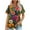 Multicolor Tops for Summer_q, variant on jtjvou Women's Summer Short Sleeve Shirts Floral Tuinc Plus Size Round Neck Shirts Lady Trendy Fashion Going out Tops for Teen Multicolor,L