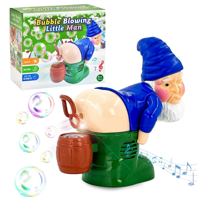 Máquina de burbujas Fart Bubble Blower Christmas Gnomes para niños