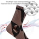 thumbnail image 4 of Tobillera Sonducket Antideslizante Manga deportiva calcetín Elástico Transpirable compresión protector Unisex negro gris METRO, 4 of 6