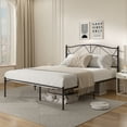 thumbnail image 2 of VECELO Queen Size Metal Platform Bed Frame with Headboard, Heavy Duty Steel Slats Support/No Box Spring Needed, Black, 2 of 12
