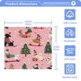 thumbnail image 4 of Wobogo A Pink Background with Dogs in Christmas Costumes Square Cotton Towel Set of 4 Soft and Skin-friendly with Good Absorbency 12×12in, 4 of 9