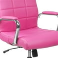 thumbnail image 5 of Scranton & Co Contemporary Vinyl Mid Back Swivel Office Chair in Pink, 5 of 9