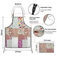 thumbnail image 3 of Pioneer Flower Floral Print Pattern Apron-Garden Aprons for Women with Pockets-Cotton Linen Waterproof Kitchen Cooking Gardening Aprons Adjustable for Kitchen,Cooking,BBQ and Salon 33x27 Inch, 3 of 7