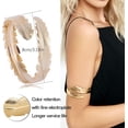 thumbnail image 5 of Juego de 6 brazaletes para la parte superior del brazo, brazaletes y pulseras ajustables de plata y oro para mujer, 5 of 5