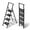 Black, variant on 4 Step Ladder, Folding Step Stool with Wide Pedals, Sturdy Steel Ladders with Anti-Slip Feet, Compact Kitchen Stepping Stool, Supports up to 330 lbs - White