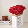thumbnail image 4 of 12PC Black Roses Artificial Flowers Fake Roses Silk Realistic Roses Bouquet Flowers with Long Stems for Wedding Home Party Centerpieces Decorations, 4 of 5
