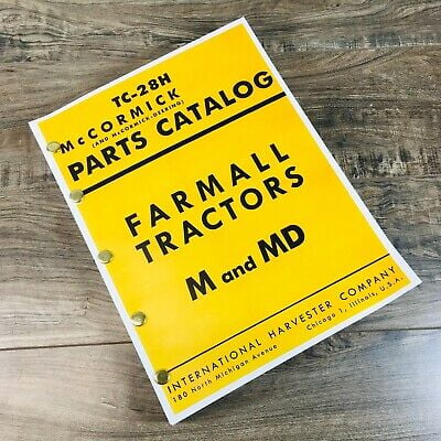 FARMALL INTERNATIONAL MV MDV HIGH CLEARANCE TRACTOR PARTS MANUAL CATALOG  BOOK - Walmart.com