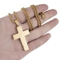 thumbnail image 4 of APSVO Gold Cross Necklaces for Men Boys American Flag Pendant Chain Catholic Christian Religious Birthday First Communion Graduation Fathers Day Jewelry Gifts Teen Him Dad Son Adults Kids Age Ideas, 4 of 7
