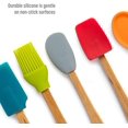 thumbnail image 4 of shiyou-Silicone and Beechwood Mini Kitchen Utensil Set, Great for Cooking, Baking or Reaching Into Small Jars, Easy to Clean, Safe for Non-Stick Cookware, 3 Spatulas, Spoon, Basting Brush, Multicolor, 4 of 4