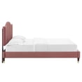 thumbnail image 5 of Modway Juniper Channel Tufted Velvet King Platform Bed in Dusty Rose, 5 of 11