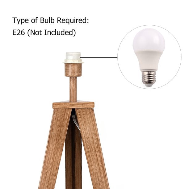 Rosen Garden Floor Lamp with Tripod Legs and Drum Shape Shade for Modern Living Room in Brown Beige Color