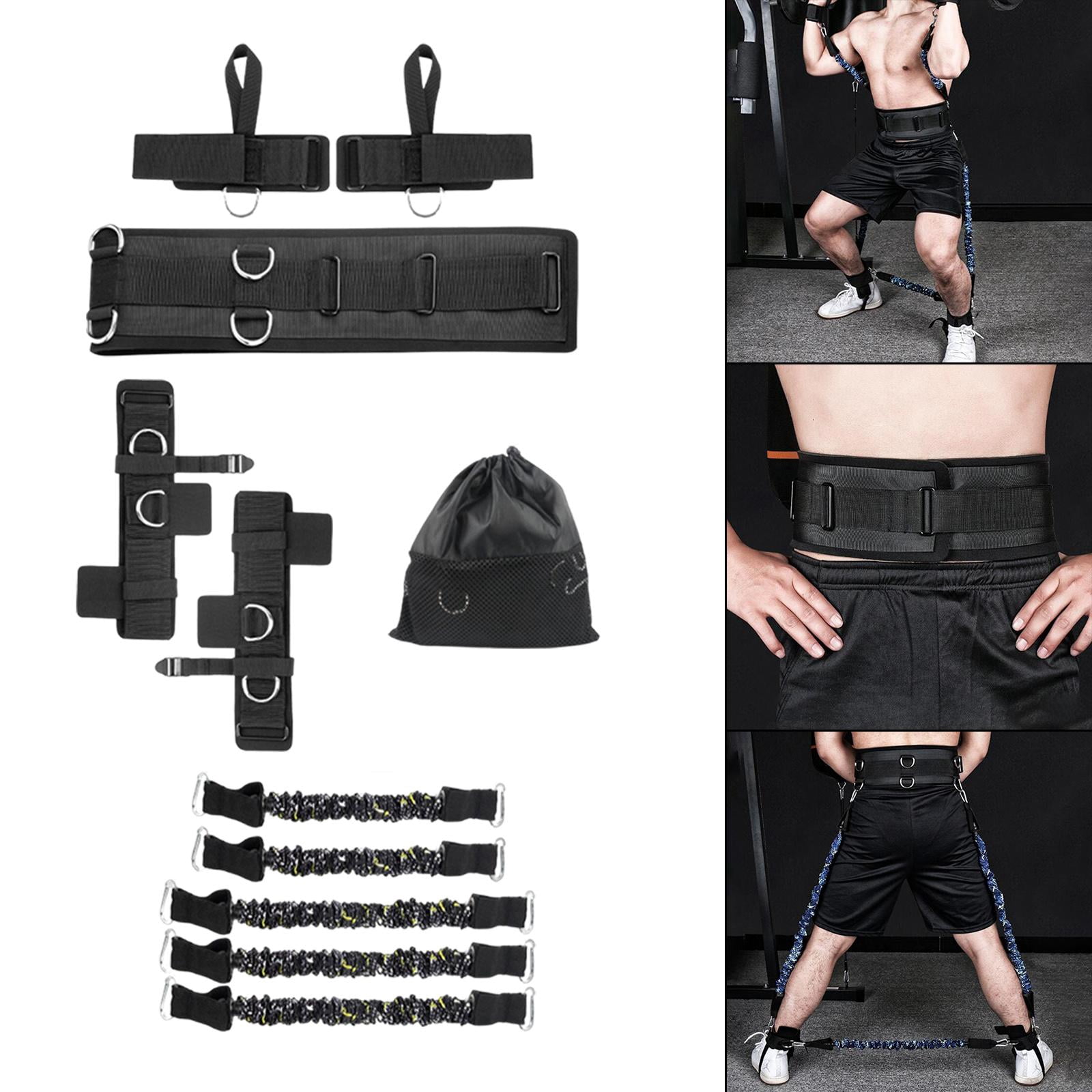 DimyFew Boxing Resistance Bands Set Accessories Premium Materials Vertical Jump Training 2lbs Black
