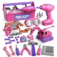 thumbnail image 1 of Juego de herramientas para niños Lehoo Castle Electric Drill Pink para 3-5 años, 1 of 7