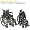 thumbnail image 5 of Drive Medical Silver Sport 2 Wheelchair, Non Removable Fixed Arms, Elevating Leg Rests, 18" Seat, 5 of 6