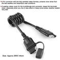 thumbnail image 3 of ANGGREK Trailer Connector, 4-Pin Flat Extension Harness 3ft Waterproof Cover American Style Flexible Coiled Cable Connector Electrinic Wiring Connector For Trailers, 3 of 8