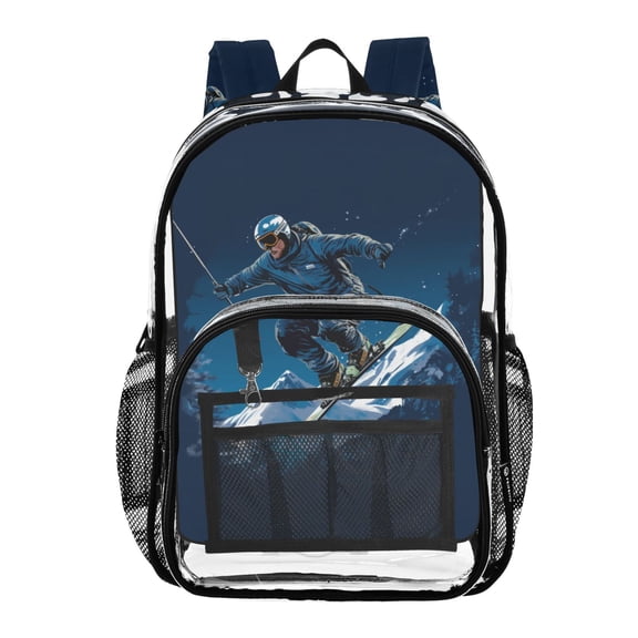 ALAZA Clear Backpack Characters Skater PVC Transparent BookBag