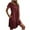 sundresses for women#01Wine, variant on yoeyez Spring Dresses for Women Summer Round Neck Pleated Folding Sundress with Pockets Comfy Loose Solid Dresses Fashion Short Sleeve Summer Sleep Dress Wine,S