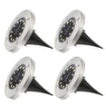 thumbnail image 1 of Paquete de 4 luces solares de tierra, 10/12 luces solares LED para jardín, luces de paisaje impermeables para exteriores, 1 of 5