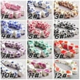 thumbnail image 5 of U8MO 10pcs 10mm Cube Flower Patterns Ceramic Porcelain Loose Beads for Jewelry Making-24# Purple, 5 of 8