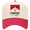 Natural/Red, variant on Women's Embroidered Otto Cap 5 Panel Mid Profile Baseball Cap - Bull Skull, Cowboy Killer Design, Natural/Red